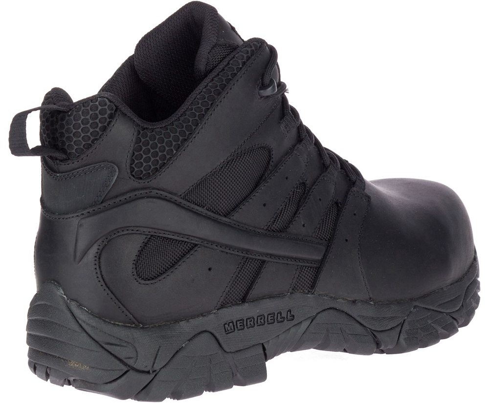 Merrell Boots Black - Moab 2 Mid Tactical Response Waterproof Comp Toe Work - Womens 13EVCWSUB